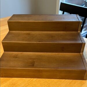 Wooden Tiered Shelf Organizer